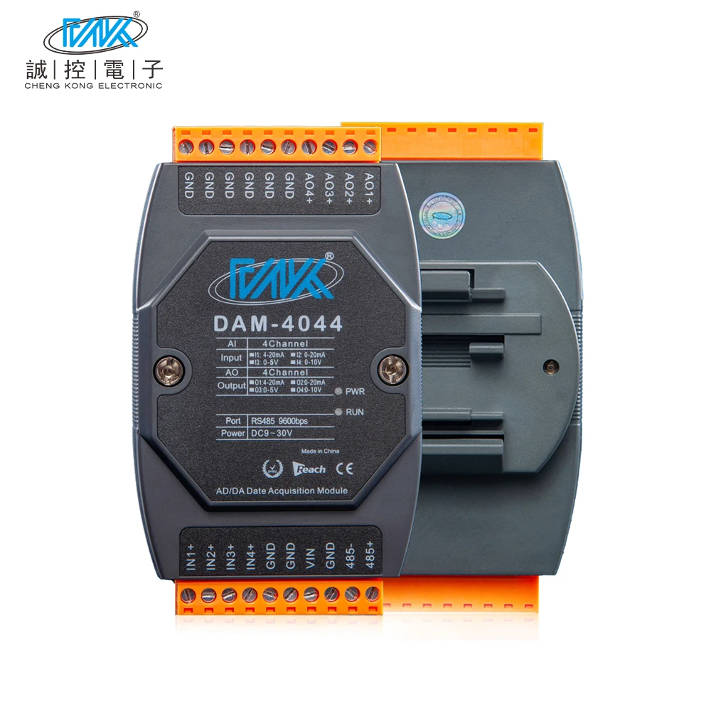 DAM-4044 وحدة الإدخال والإخراج التناظرية ذات 4 قنوات 4-20mA إلى 485 Modbus RTU DAC لـ IO الفعال
