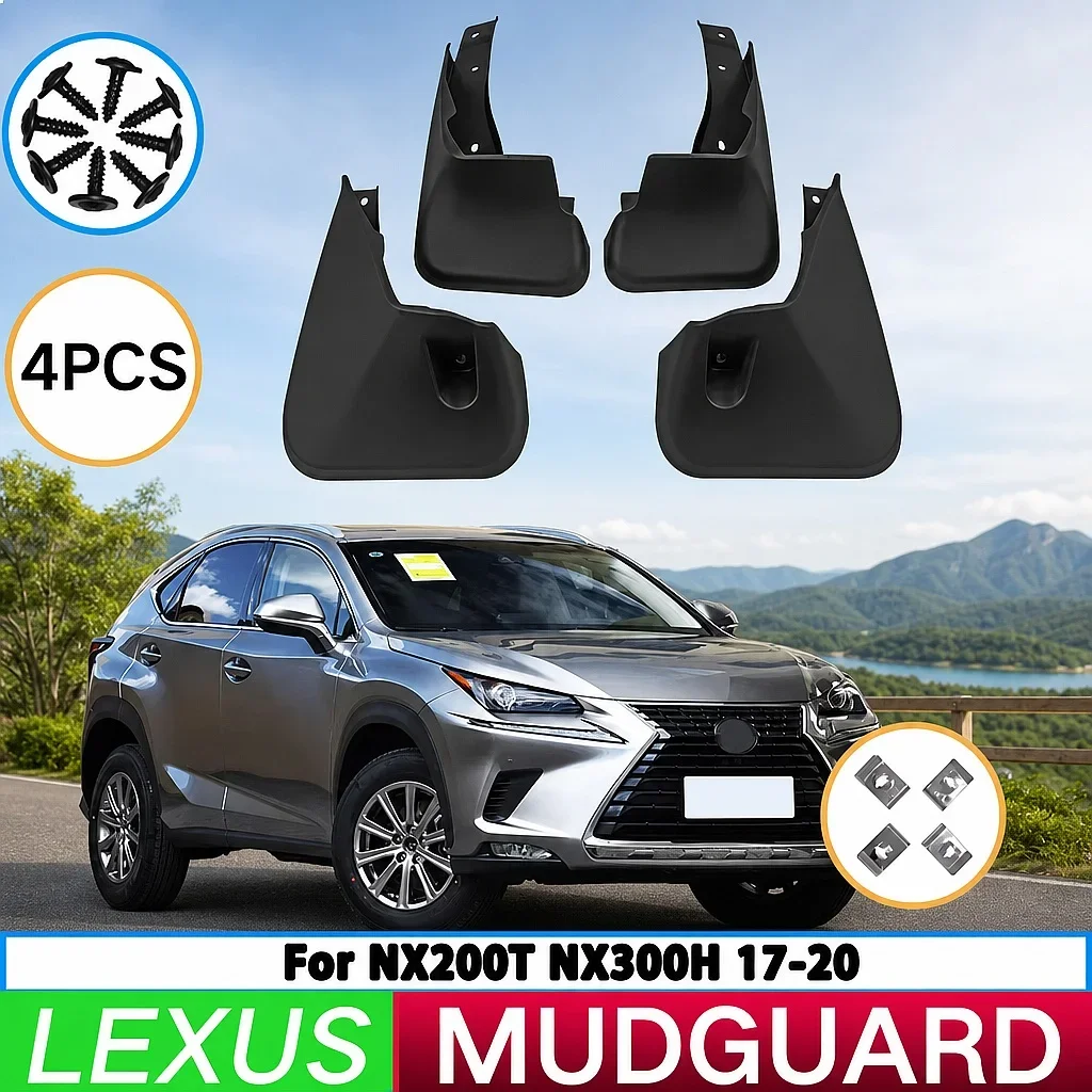 

For Lexus NX200T NX300H 2017-2020 Mud Flaps Splash Guards Front Rear Wheel Fender 4Pcs