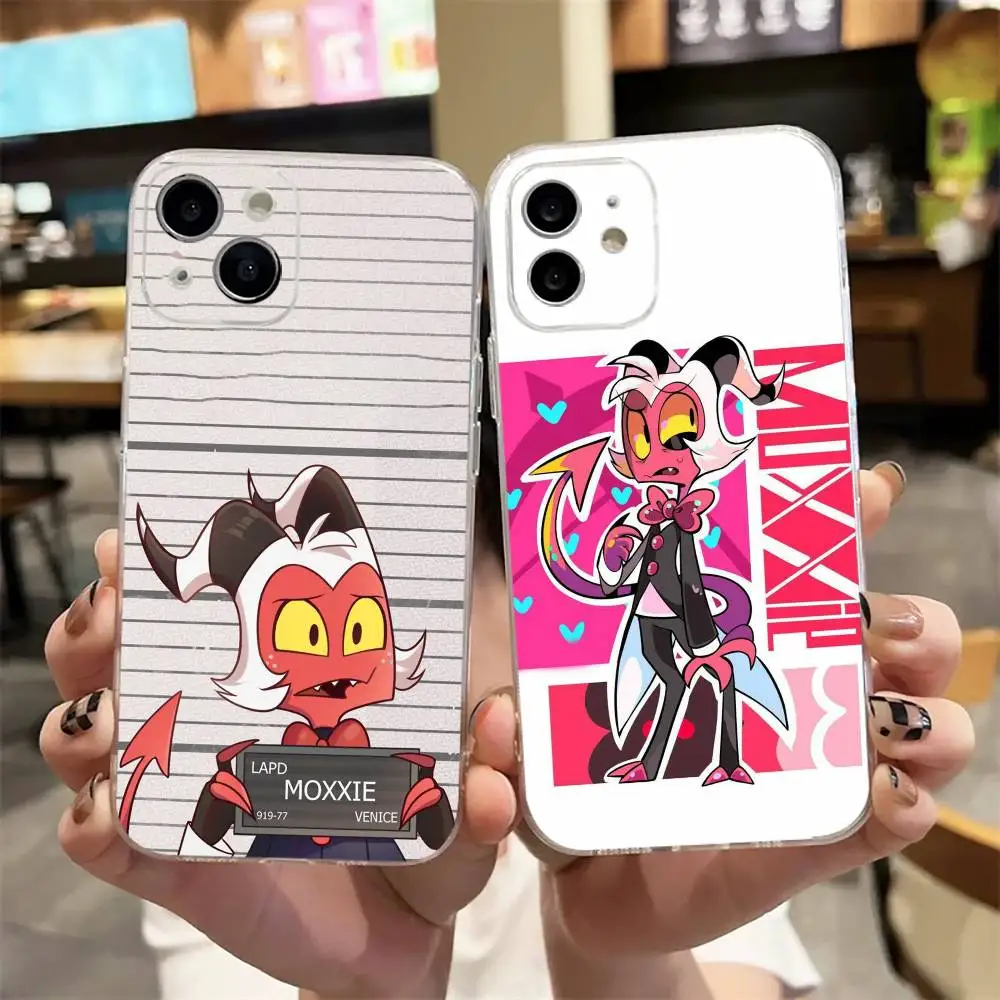 

Helluva Boss Moxxie Phone Case For iPhone17,16,15,14,13,12,11 Plus,Pro Max Soft Transparent Cover
