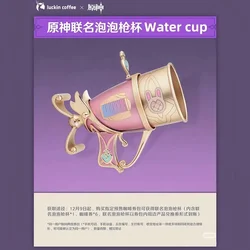 New Genshin Impact Link Peripheral Sigewinne Clorinde Keychain Stand Up Bubble Gun Cup Stickers Anime Peripheral Toys