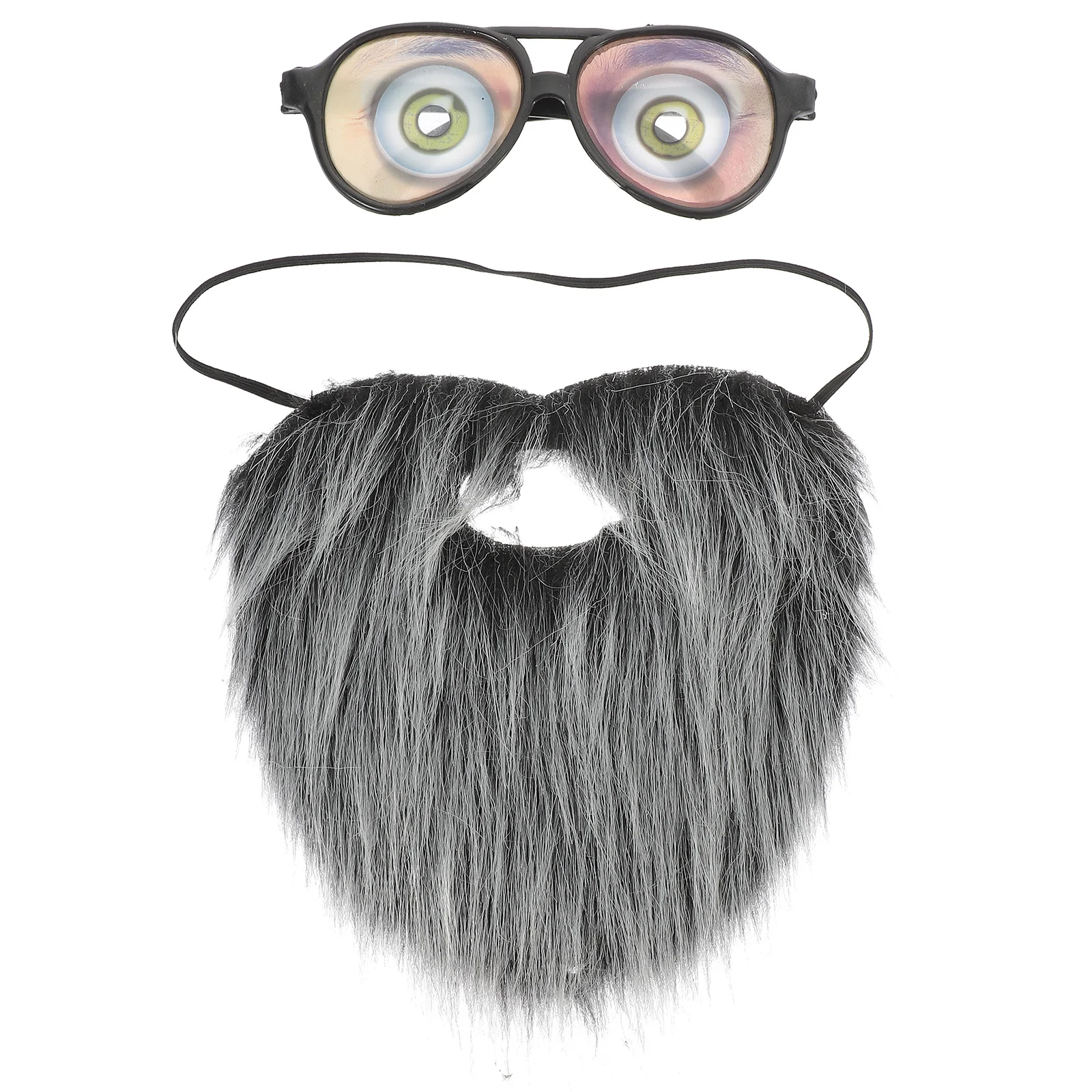 1 set Baffi finti Barba cosplay con occhiali Puntelli realistici per feste in costume artificiale per la celebrazione del travestimento di Halloween