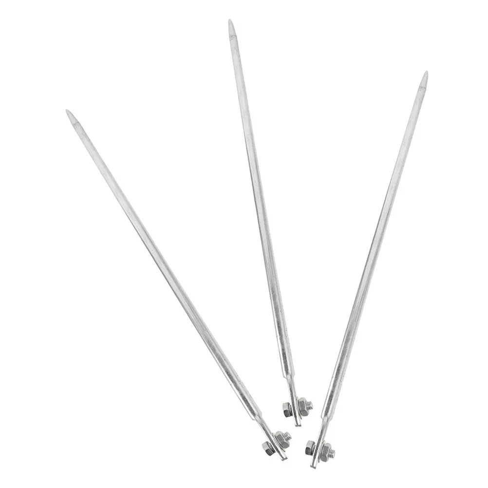 3Pcs Grounding Rod Galvanized Iron Electrical Rod for Home Earthing Protection Outdoor Applications Electrical Rods
