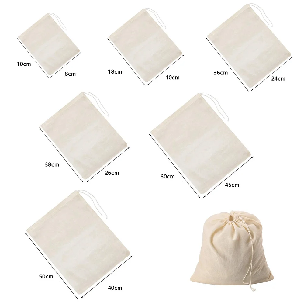 1PC New Reusable Filter Strainers Bag Portable Cold Brew Bags Cheese Cloth Cheesecloth Bags Straining Nut Milk Bags