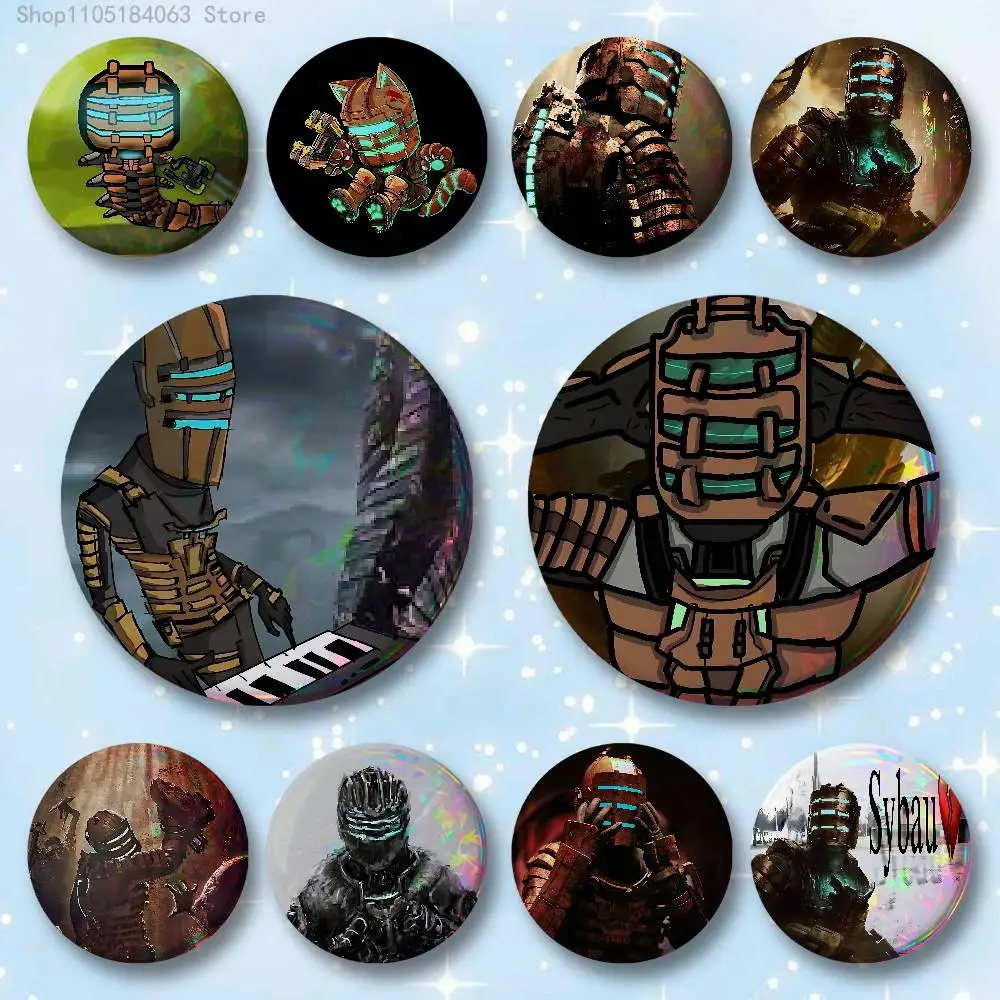 D-Dead S-Space I-Isaac C-Clarke 58mm 44mm HD Print Brooch Badges Pretty Derby Round Display Brooches Lapel Pins