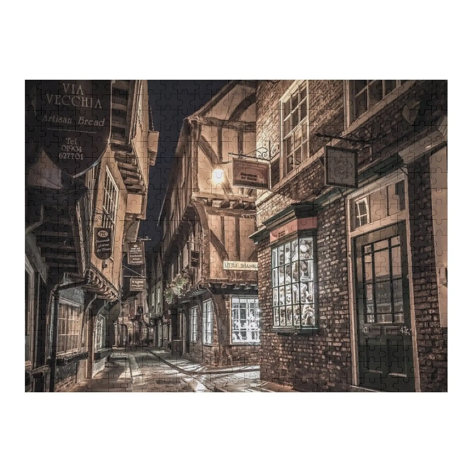 

The Shambles Jigsaw Puzzle Wooden Name Custom Name Child Toy With Personalized Photo Puzzle