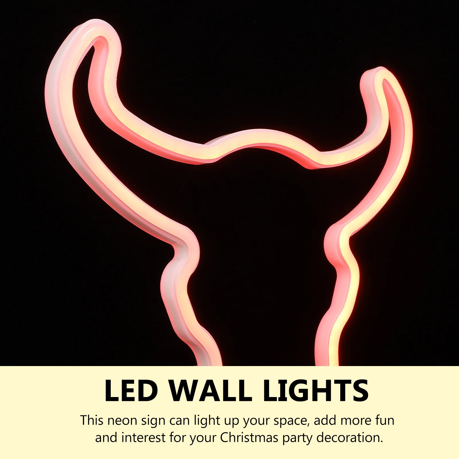 الثور رئيس Led ضوء النيون USB بالطاقة مصباح للزينة لغرفة النوم جدار النيون تسجيل ضوء الليل الصغيرة #1