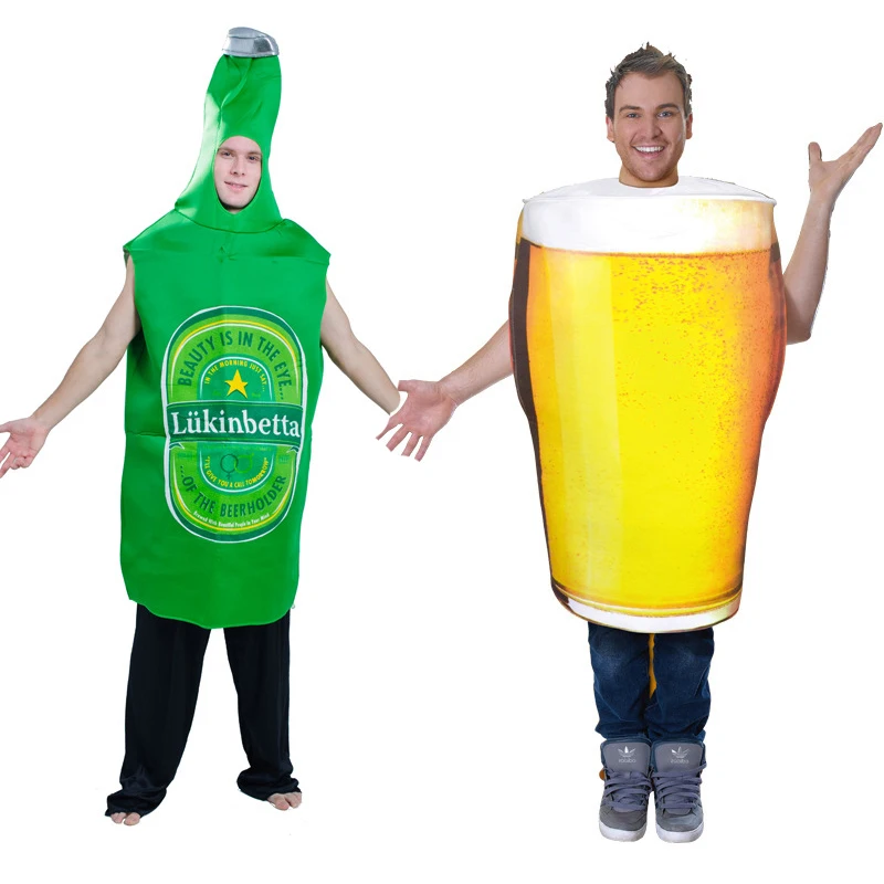 

Summer Beer Cup Performance Jumpsuit Cosplay Funny Adult Men's Beer Cup Set Costumes Halloween Carnival Party Suits