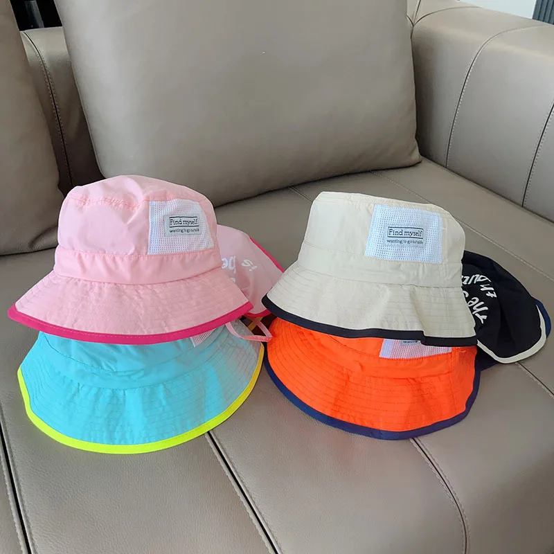 

UV Protection Baby Sun Hat Korea Children Neck Protection Sunshade Hat For Boys Girls Sun Hat Baby Quick Dried Fisherman Hat