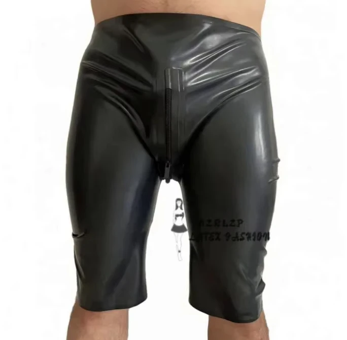 

Handmade Mens Black Latex Boxer Briefs Rubber Shorts