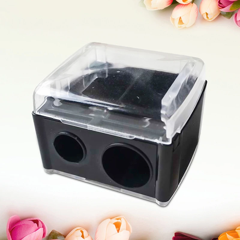 1Pc Double Holes Lipstick Pencil Sharpener For Eyebrow Lip Liner Eyeliner Pencil