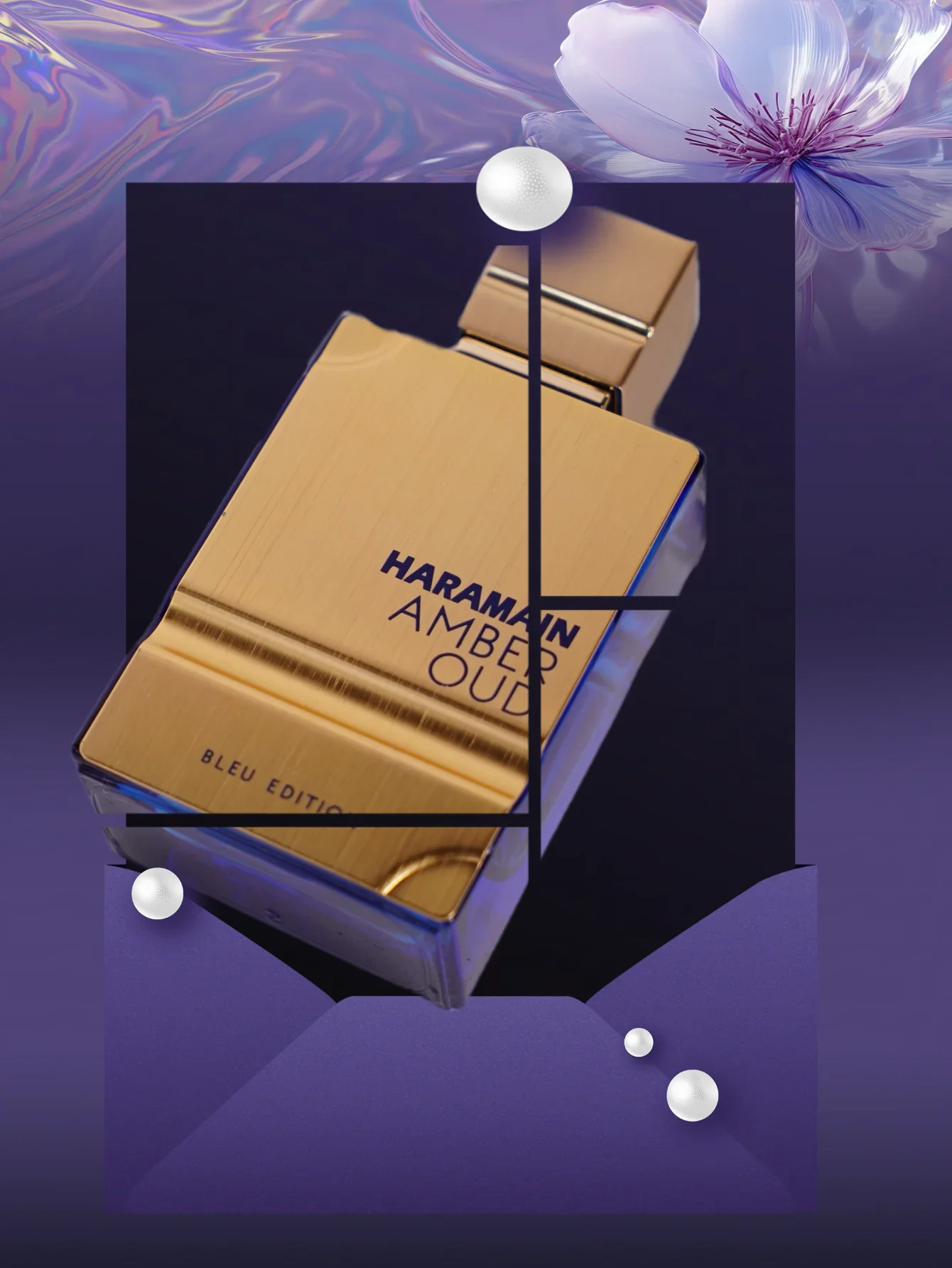 Al Haramain Amber Oud Blue Edition Eau De Parfum 60ml – Fresh Amber Woody Colônia de longa duração para homens, presente de feriado de luxo