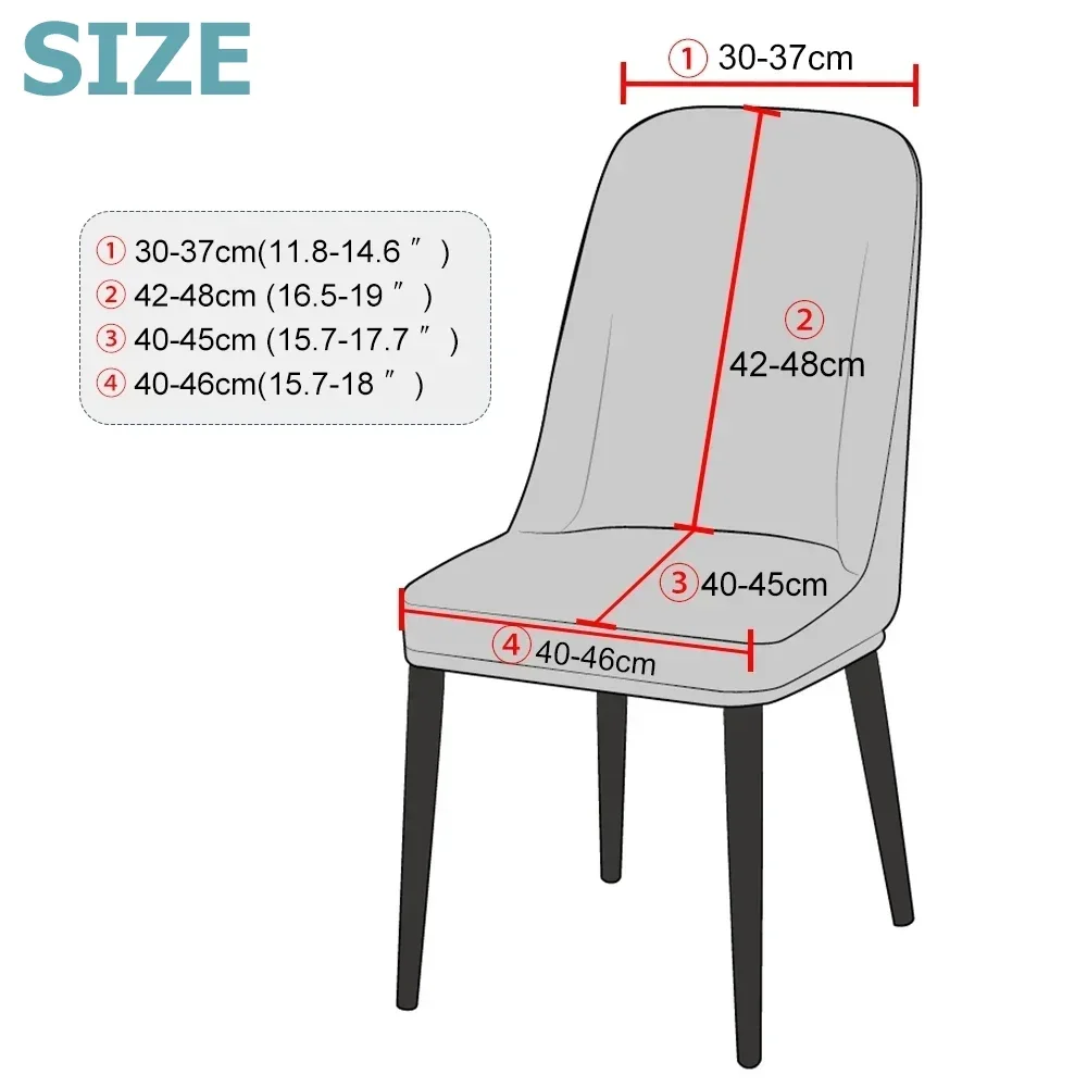 1PC Stretch Curved Back Dining Chair Cover Jacquard Elastic Arc Seat Covers Washable Anti-dirty Stool Slipcover for Home Decor