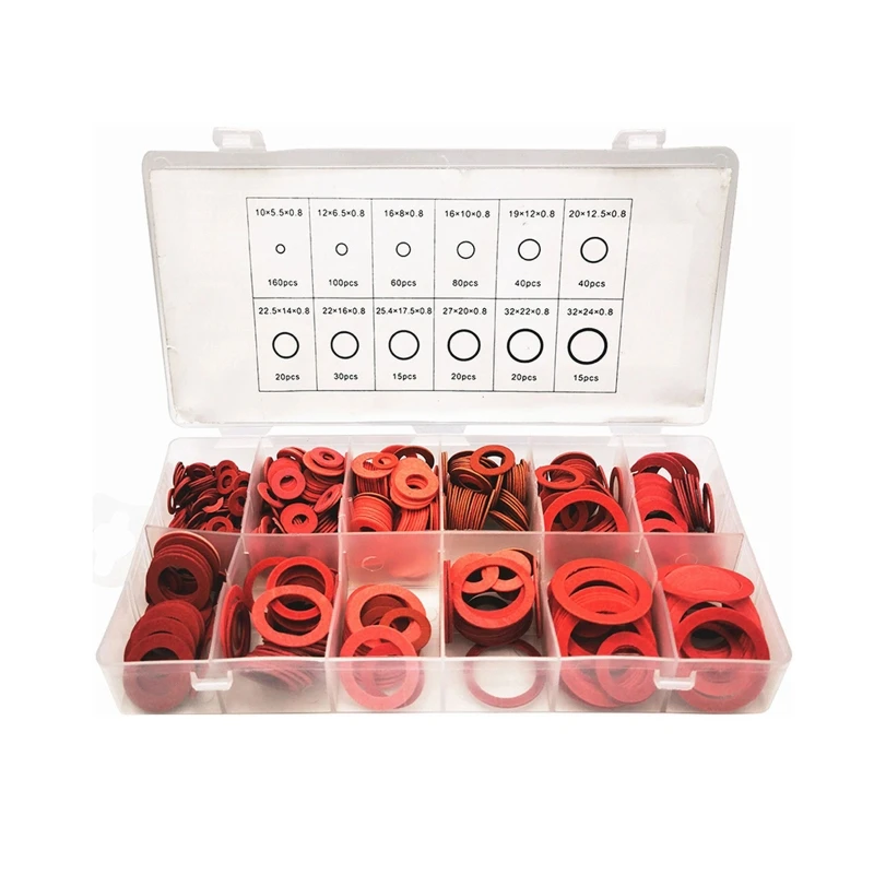 600Pcs 12 Sizes Flat Washer Assortment Metric Sealing Washer Dropsale