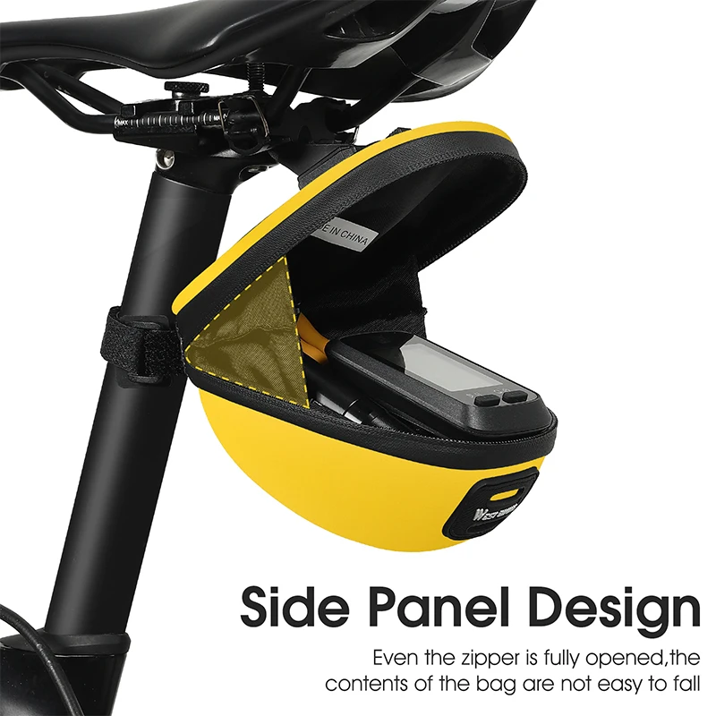 WEST BIKING Mini Portable Bike Saddle Bag Waterproof Hard Shell MTB Road Bicycle Under Seat Bag Cycling Seatpost Saddlebags image 3