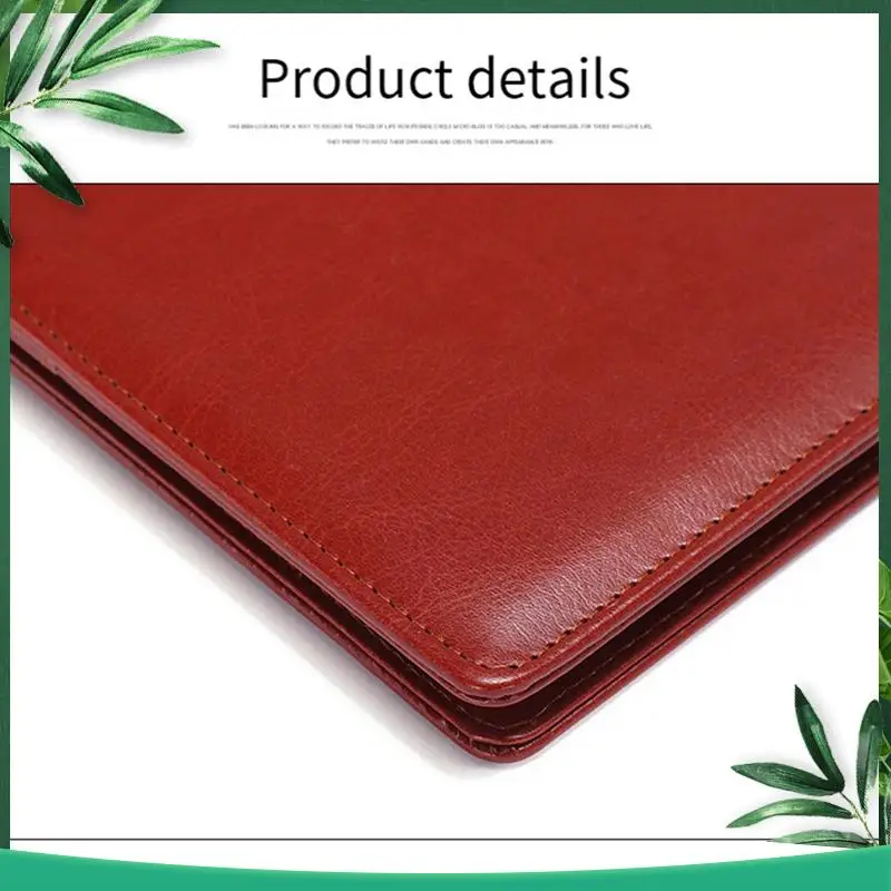 

(NEW) A4 PU Padfolio File Folder Portfolio Business Document Holder Metal Clipboard Pad Document Organizer Holder Easy Install ,