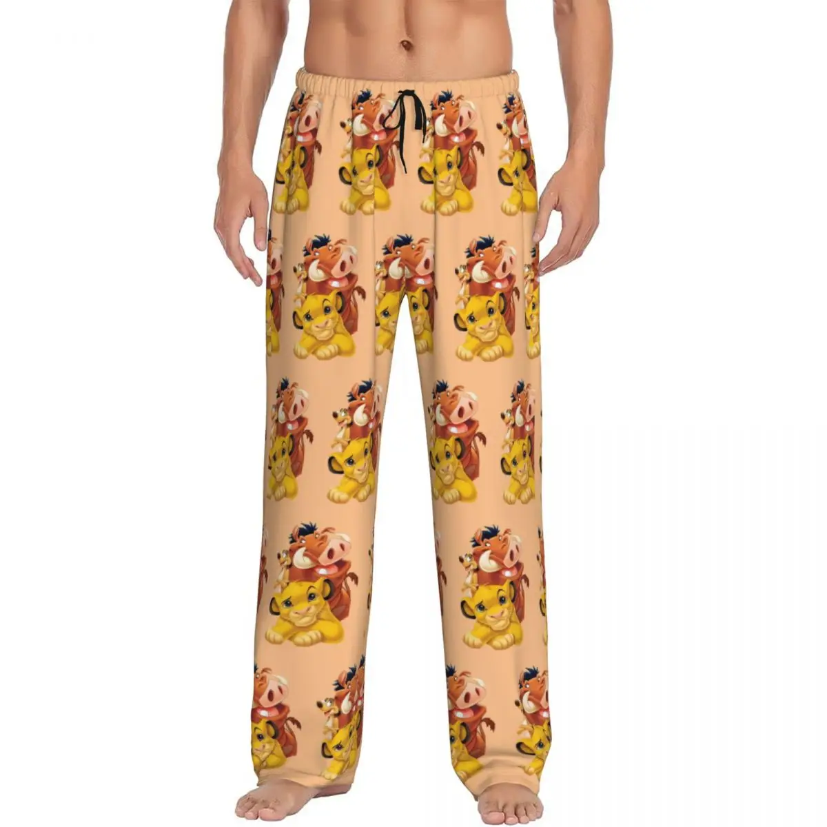 

Custom The Lion King Pajama Pants Men's Lounge Sleep Stretch Sleepwear Bottoms with Pockets