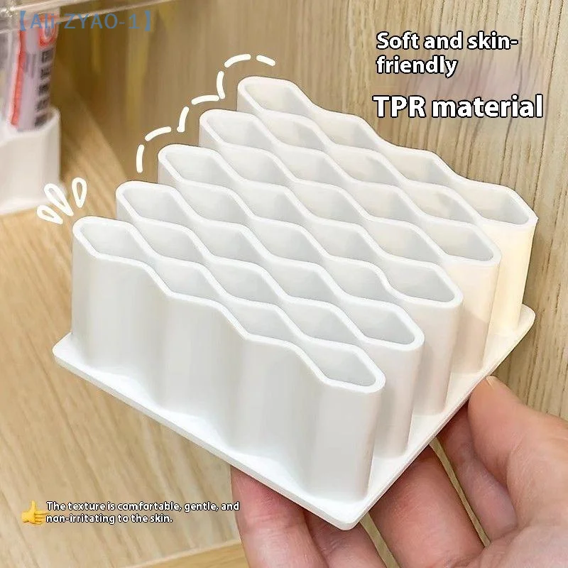 【ZYAO-1】Wellenförmiger Pinselhalter für den Schreibtisch, Stifthalter, Organizer, Bleistift, Pinsel, Aufbewahrungskorb, Künstlerbedarf, Salben-Aufbewahrungsregal