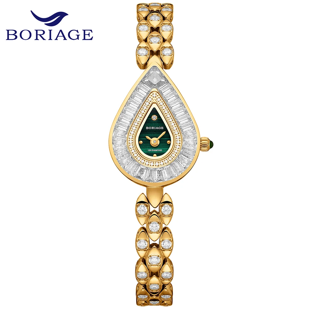 BORAGE Quartz Ladies' Watch Diamond Encrusted Fashionable Bracelet-Style Waterproof Women's Watch