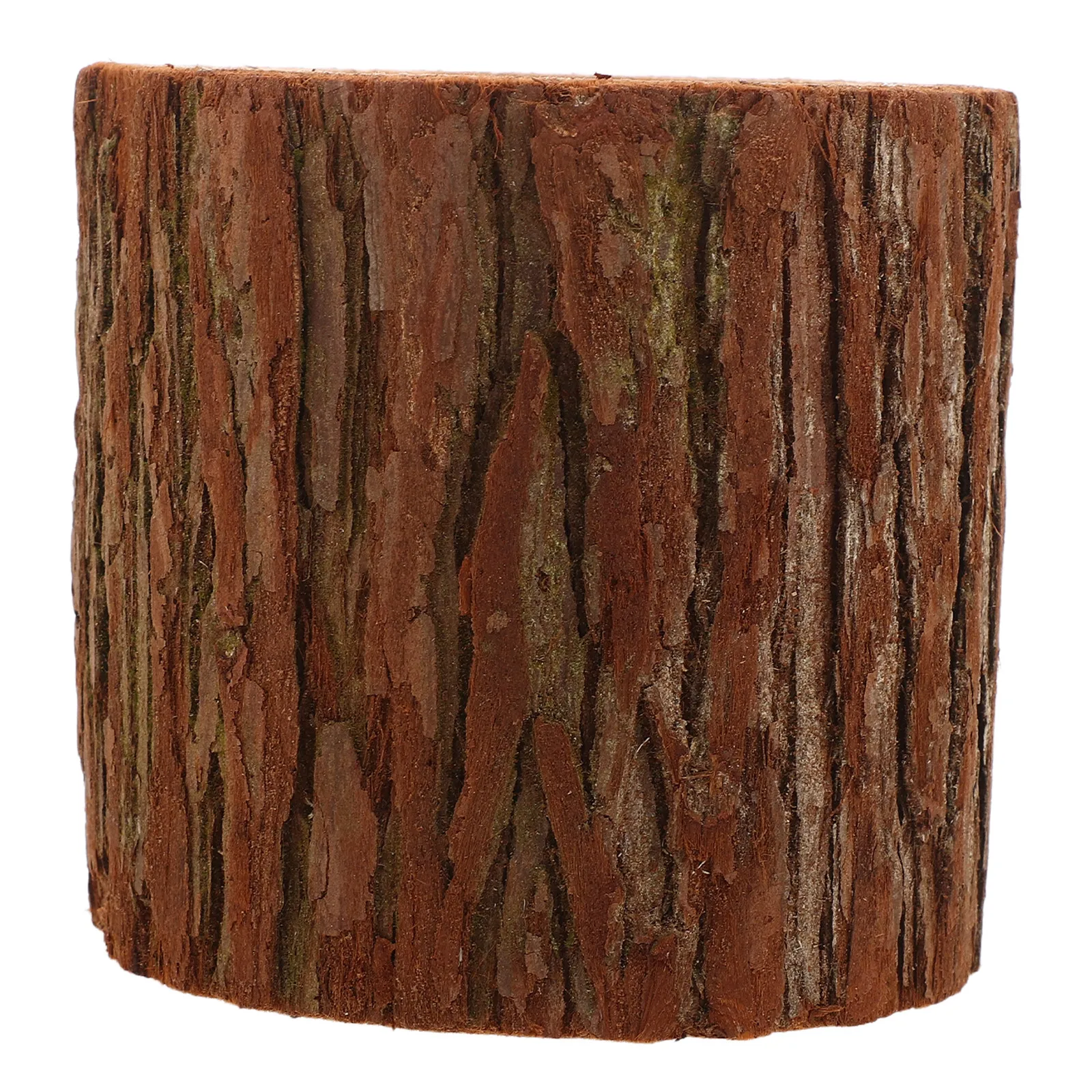 Natural Bark Flower Buckets Rustic Tree Stump Planters 3.9 Inch Rustic Buckets Decorative Floral Containers Farmhouse Flower