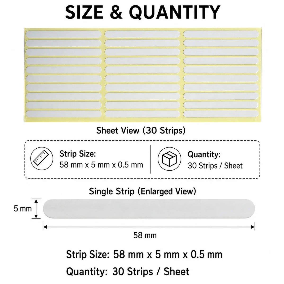1 bis 50 Blatt doppelseitiges Nagelklebeband 30-1500 Klebestreifen für Press-On-Nägel Verpackung, Lagerung, Präsentation, Salonzubehör – Detail 4