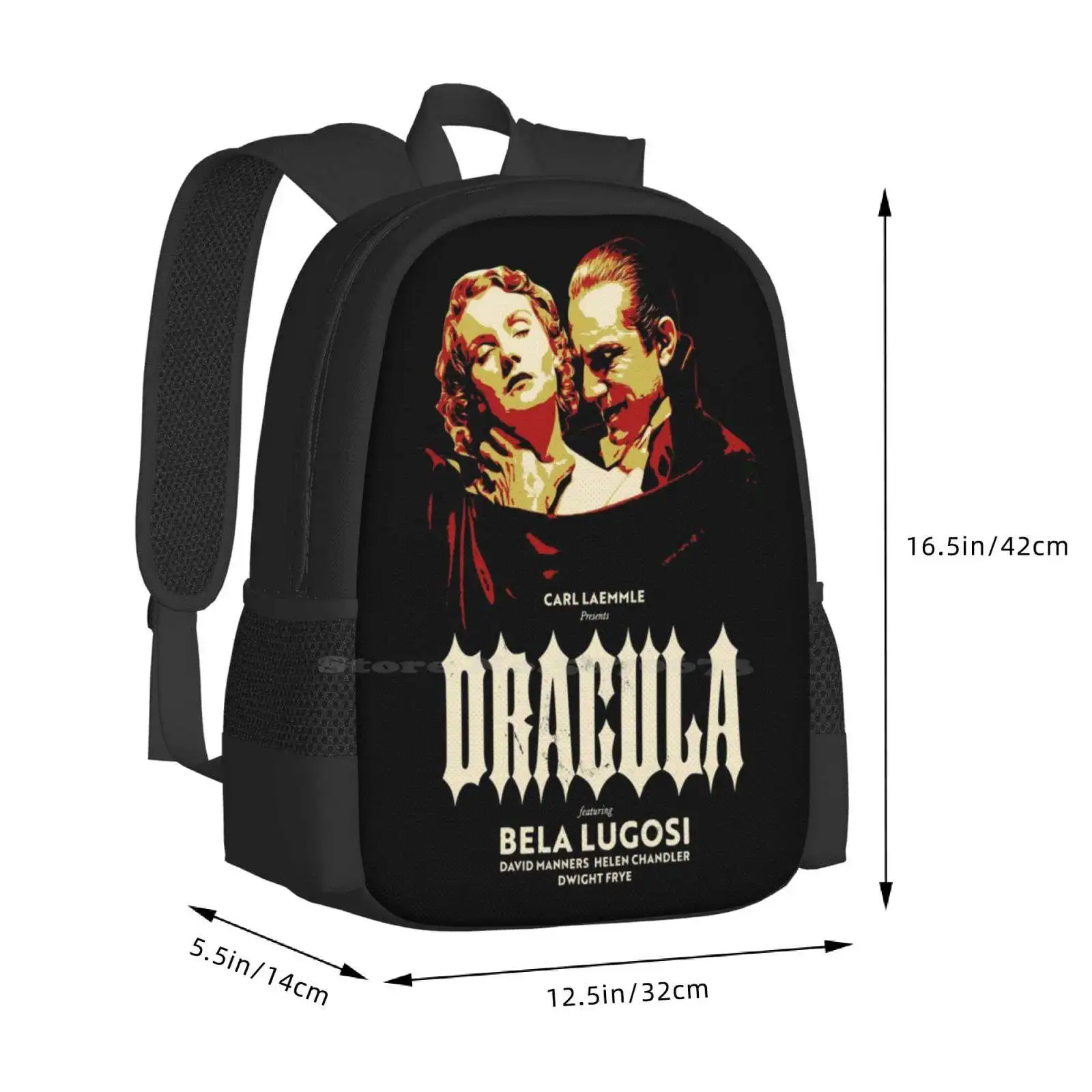 Dracula Klassieke Horrorfilm Origineel Ontwerp Hot Sale Rugzak Mode Tassen Universele Bela Lugosi 1931 Horror Gothic Vampier