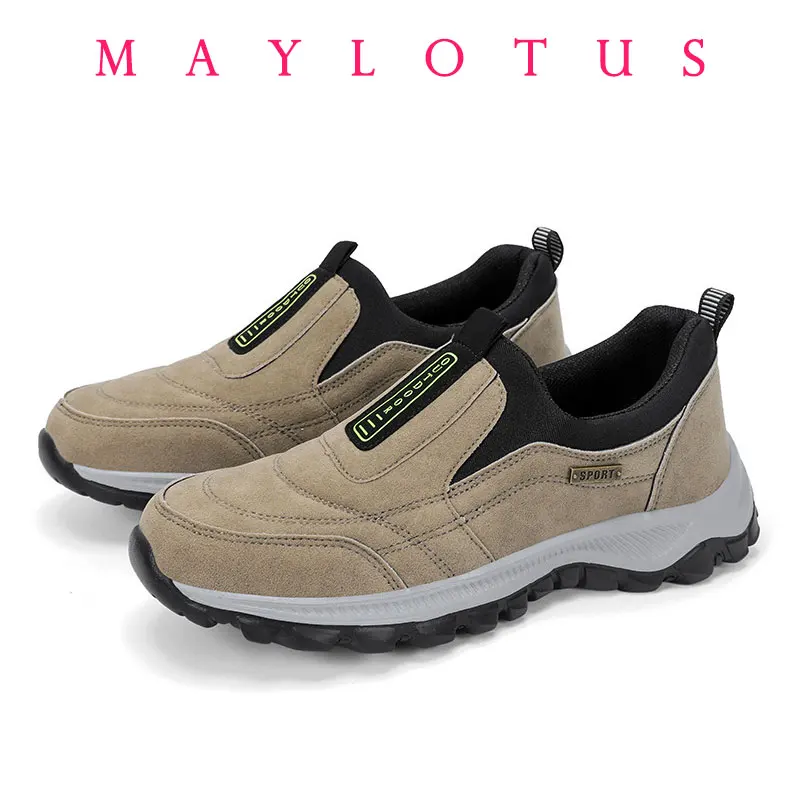 

Hiking Shoes Slip-on Male Sneakers Outdoor Anti-skid Casual Men Shoes Breathable Faux Suede Man Loafers Hot Man Footwear