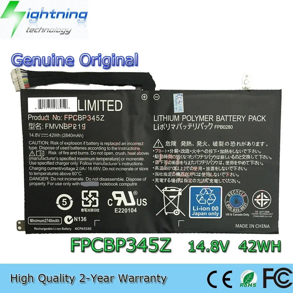

Brand New Genuine Original FPCBP345Z 14.8V 42Wh Laptop Battery for Fujitsu LifeBook UH572 FMVNBP219 FPB0280 etc.