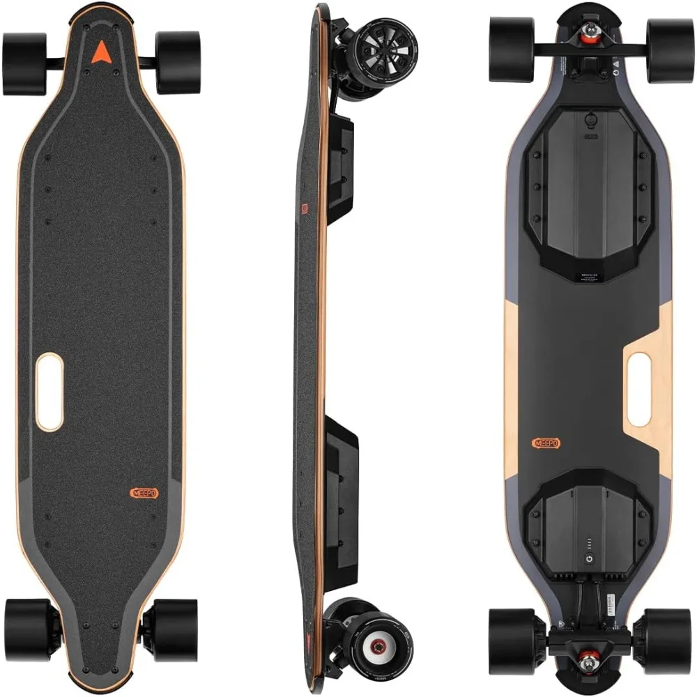 Electric Skateboard with Remote, Top Speed Up to 29 Mph, 4 Speed Smooth Braking, Easy Carry Handle Design