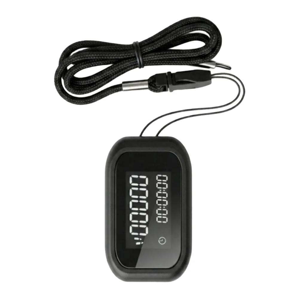 3D Pedometer with LCD Display and Lanyard for Accurate Step Tracking During For Walking Running Fitness Activities