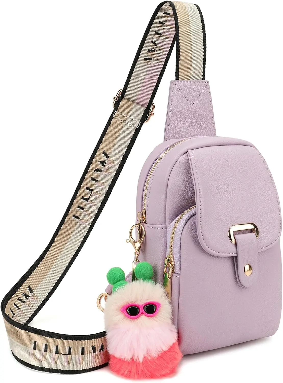 

Women’s Vegan Leather Sling Crossbody Bag, Small Fanny Pack with Adjustable Strap for Travel & Shopping