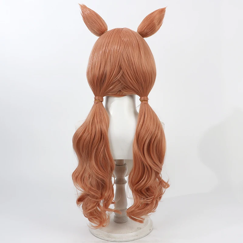Iochi Mari Cosplay Wig Blue Archive Orange 80cm Wavy Heat Resistant Synthetic Hair Halloween Party Role Play + Free Wig Cap image 5