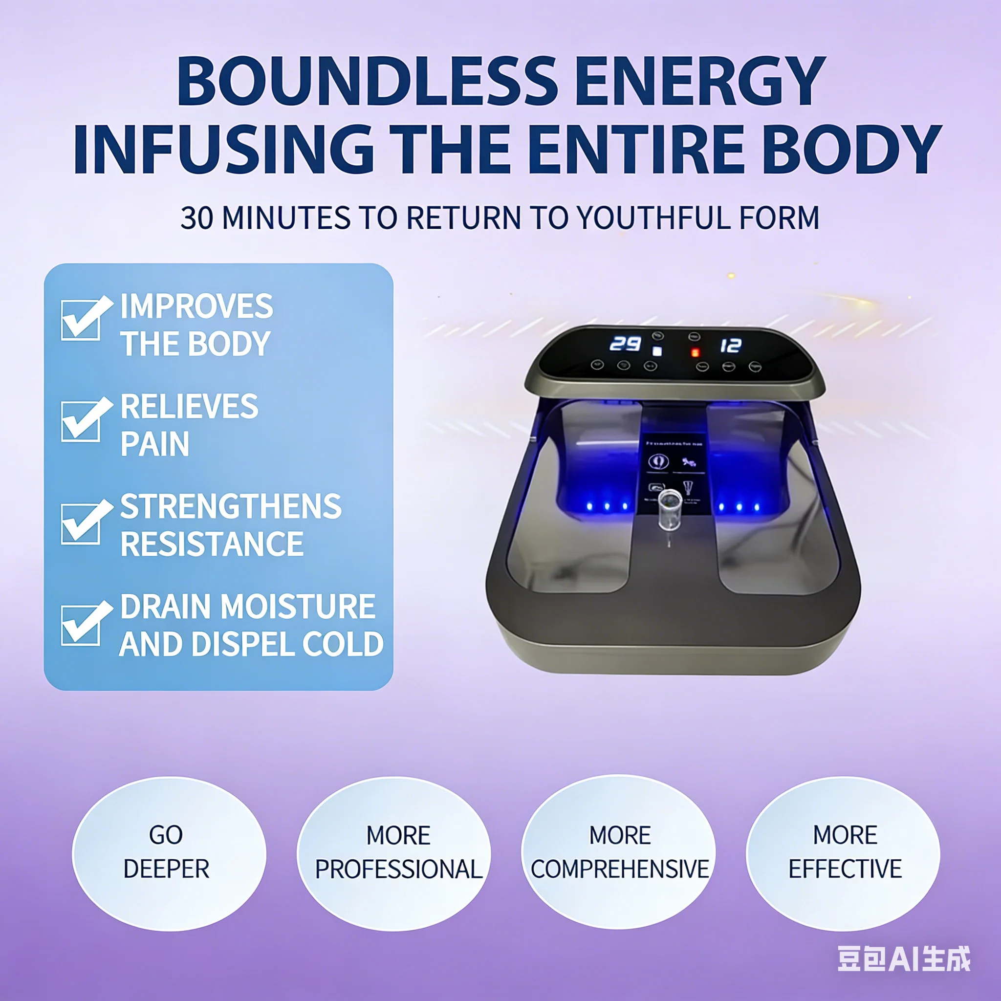 

2026 Newest P90/P100 PEMF Terahertz Foot Spa - Wireless Remote Control Pulse Therapy Massager for Home Health Care