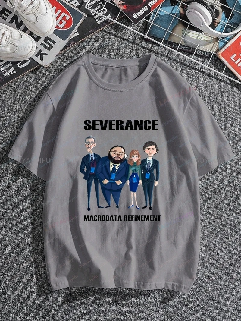 Lumon Macrodata Refinement, Severance Classic Poster Print T-shirt, Fashion Casual Street Wear, Unisex Cotton Crewneck T-shirt