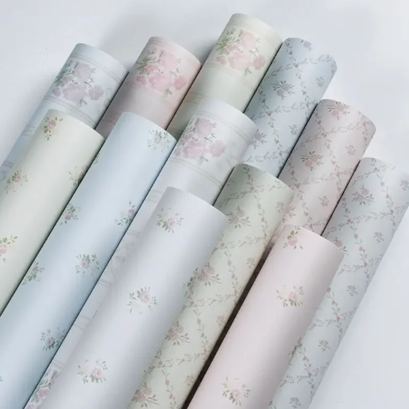 

Self-adhesive Wallpaper Pastoral Flowers Waterproof and Moisture-proof Home Stickers for Living Room Bedroom Floral Decoration