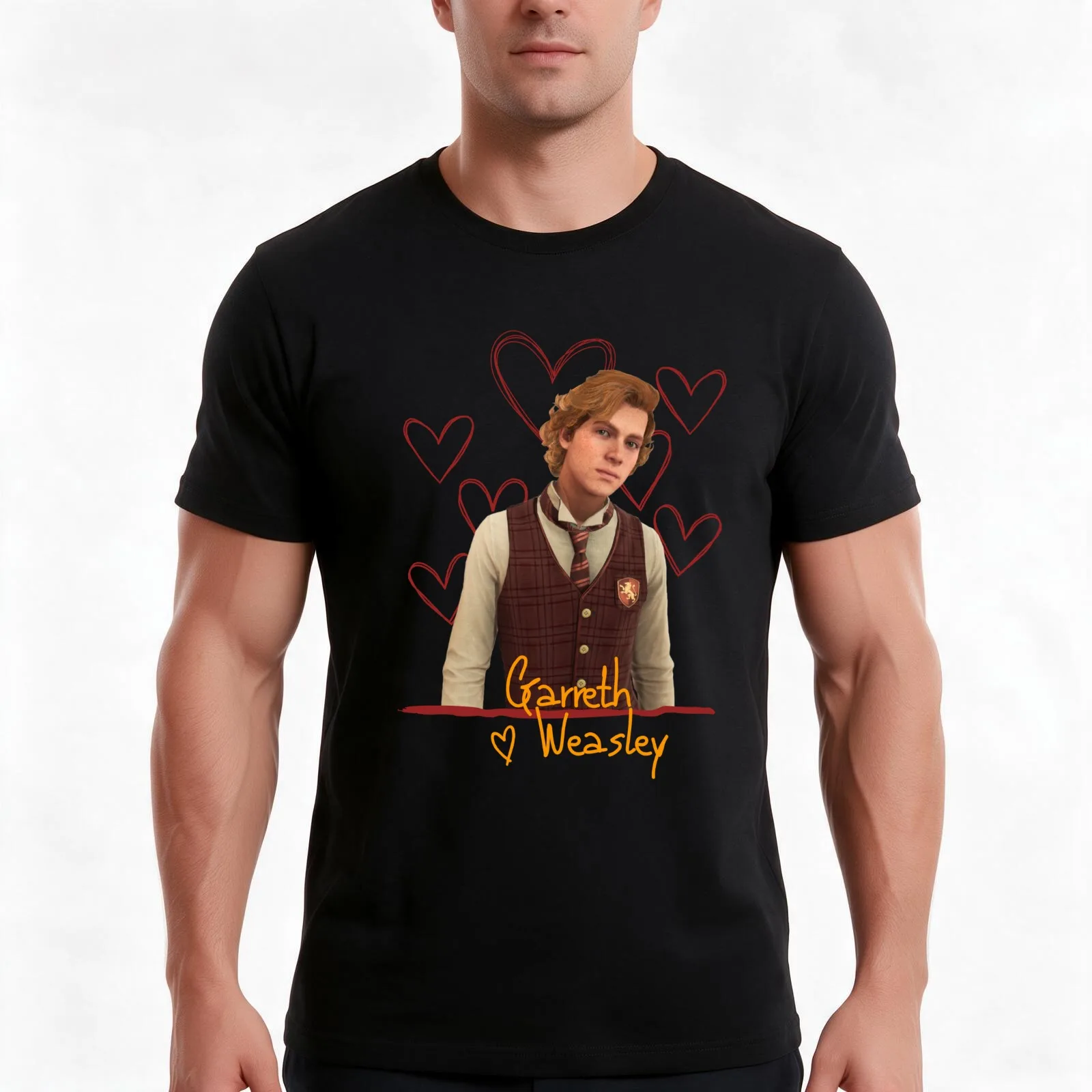 Garreth Weasley T-Shirt Summer Casual Cotton Tee Oversized Streetwear Tops Vintage Graphic Print Loose Fit Short Sleeve