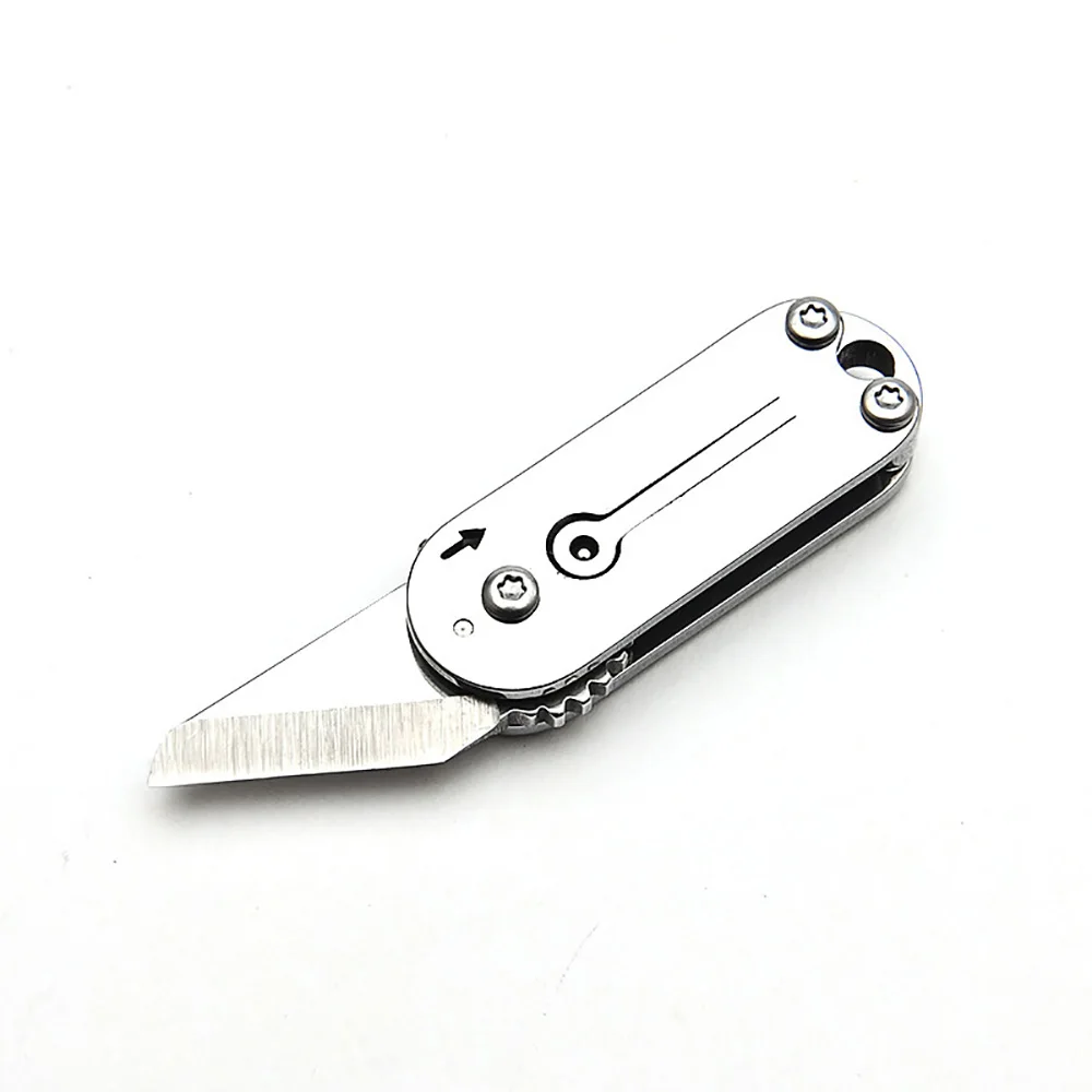 Stainless Steel Mini Gear Knife Sharp Portable Pocket Folding Knife Key Chain Pendant Unpacking Express Tool