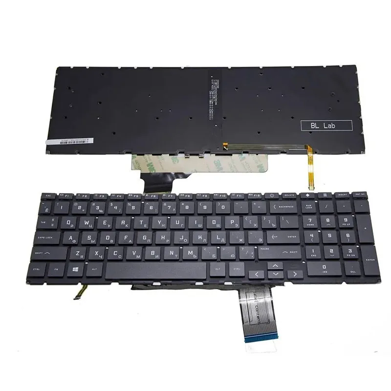 

For HP Victus 16D 16-D 16T-D 16T-D000 TPN-Q263 TPN-Q264 16E 16-E 16-E0010NR Russian RU Keyboard With Backlit Black