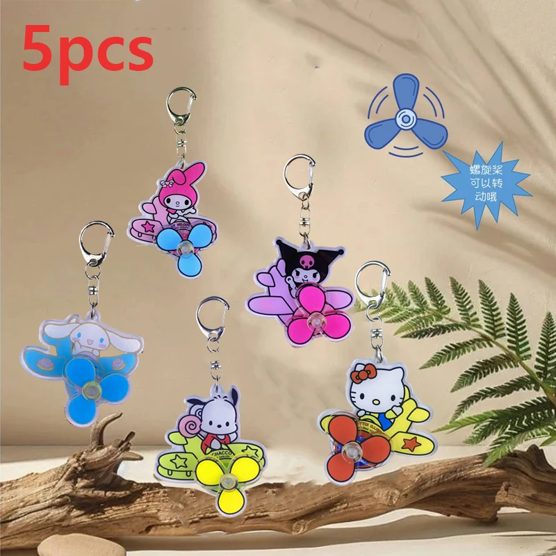 

New Christmas Anime Sanrio Airplane Series Acrylic Keychains for Students Present Cute Cartoon Pendant Decorated Bag Accessories