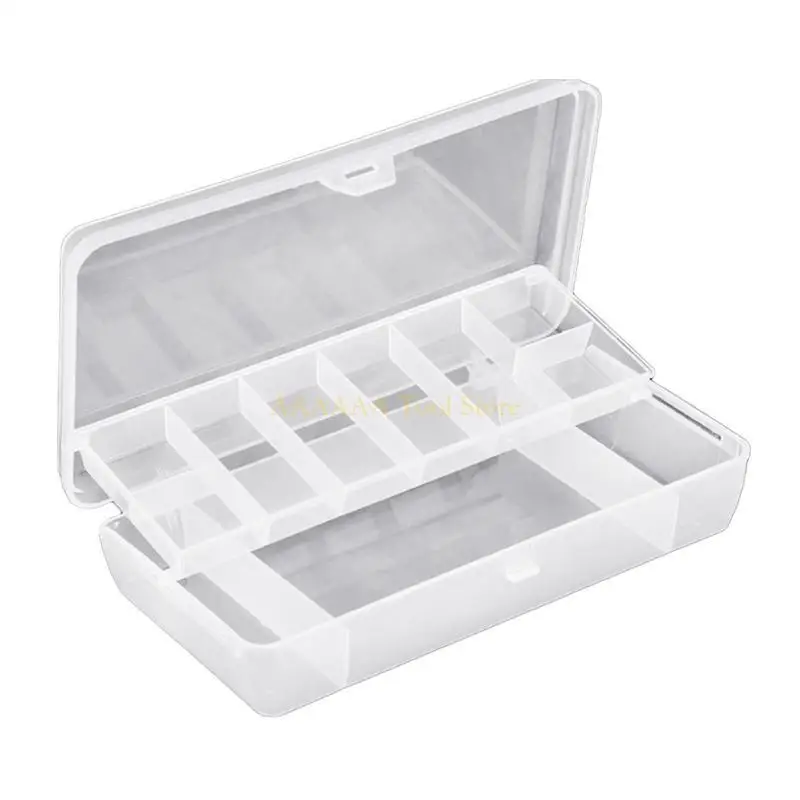 A2BE Portable Plastic Box with 2 Layers Upper Small Divider & Lower Large Divider