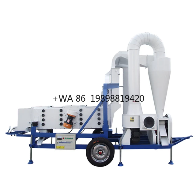 Máquina de limpieza de soja para clasificación de semillas de sorgo, limpiador de granos, tamices vibratórios