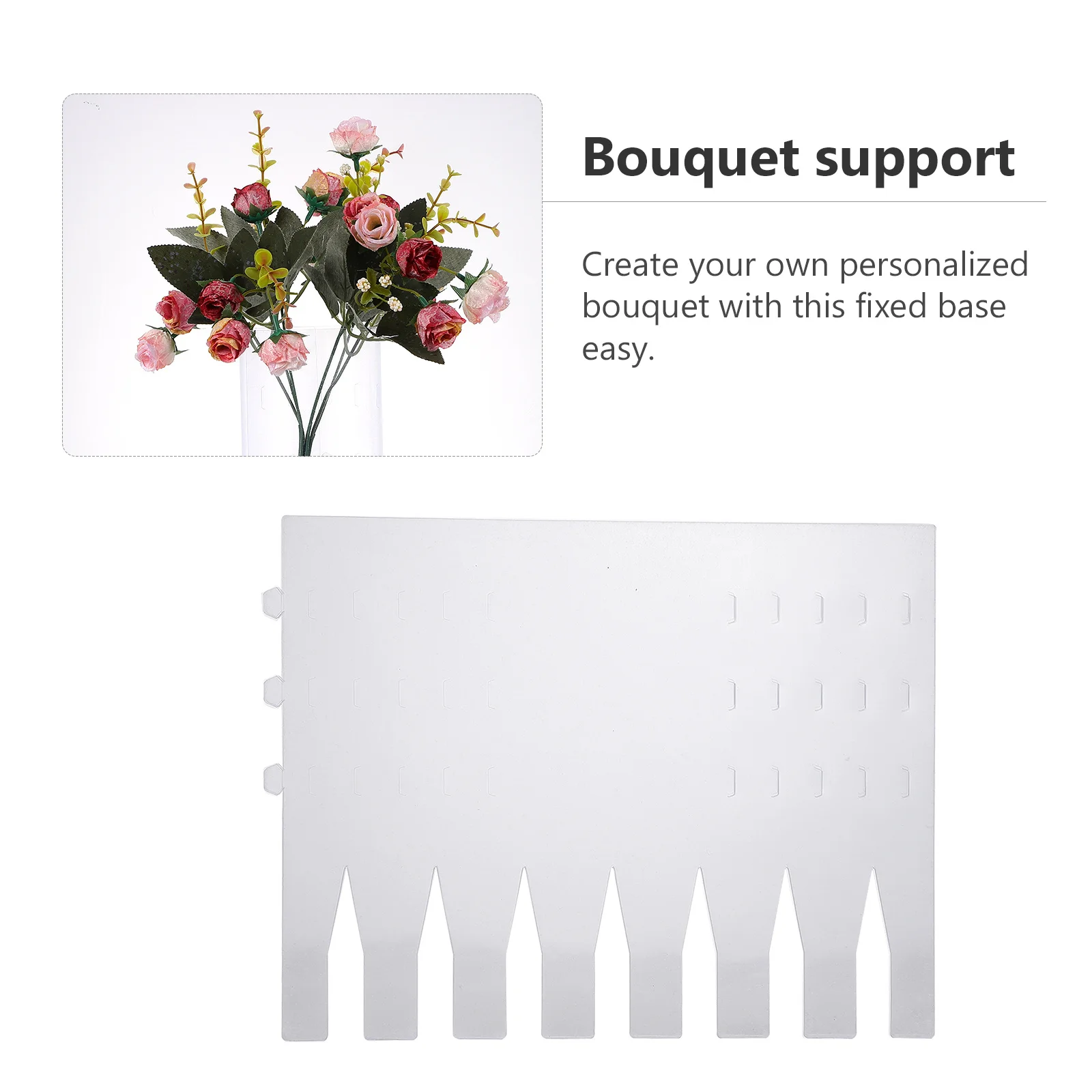 

10pcs Plastic Bouquet Support Fixed Base For Diy Flower Arrangements Wedding Home Decor Bouquet Holder Frame Florist Supplies