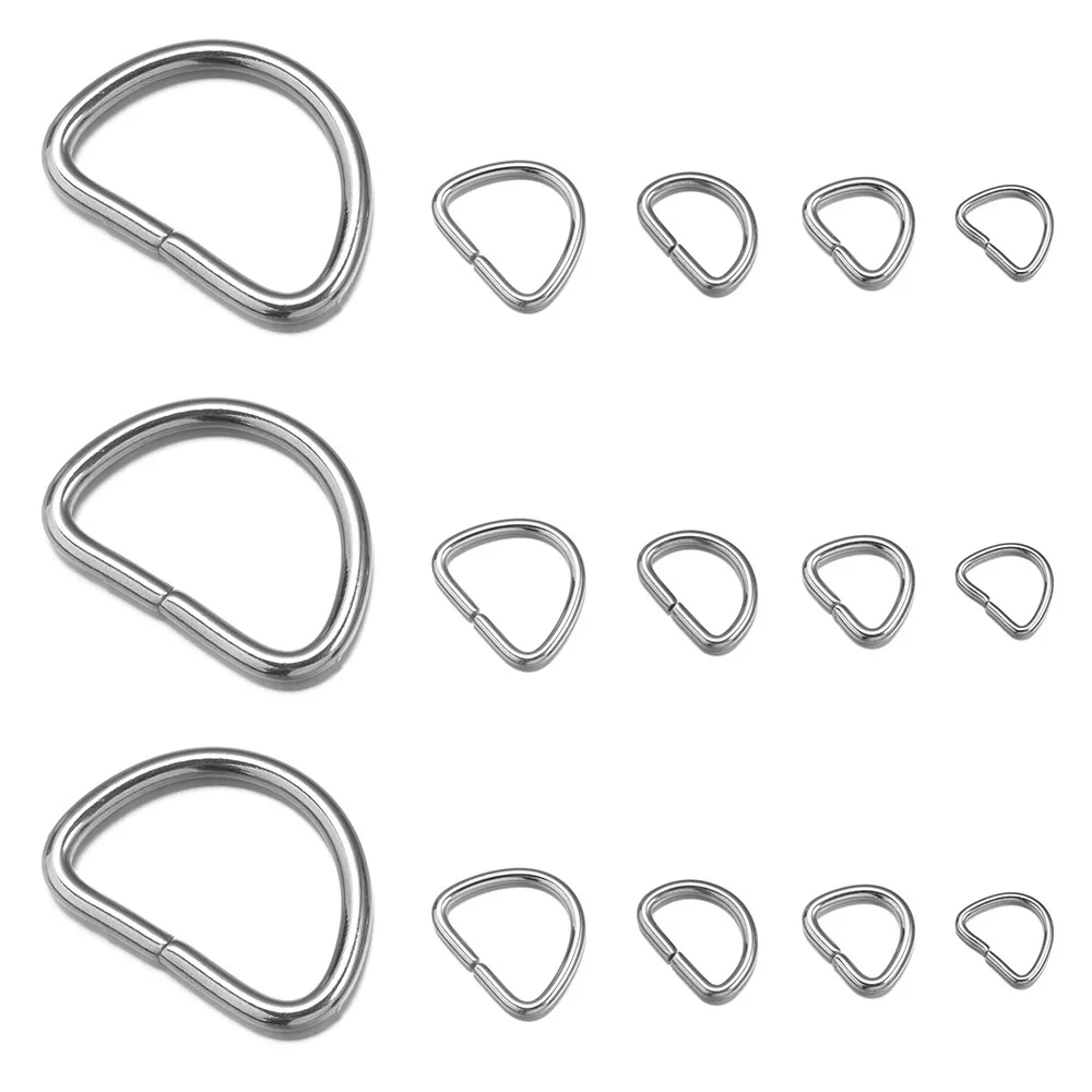 50Pcs D-Ring Buckle Stainless Steel Semi-Circular D-Ring Adjustable hardware Bag Belt Process DIY Accessories image 6