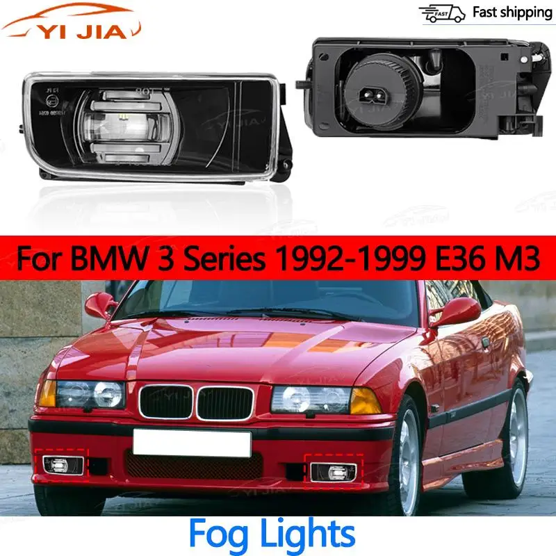 

YIJIA Car LED Fog Lights For BMW 3 Series 1992-1999 E36 M3 Fog Light Bumper Driving Lamp Led Headlight Light Assembly Waterproof