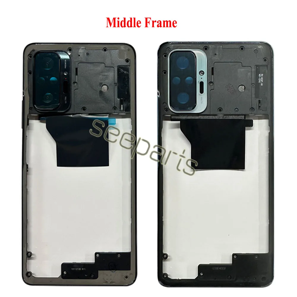 NEW For Xiaomi Redmi Note 10 Pro Battery Cover Back Cover Glass Panel Rear Housing Door Case For Redmi Note 10 Pro Middle Frame