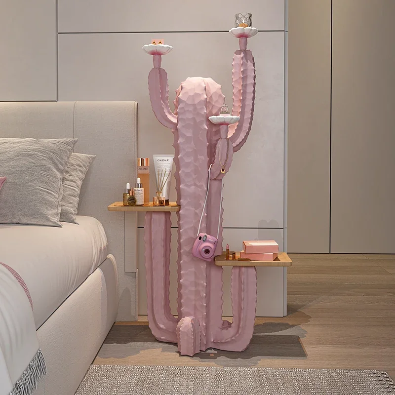 Cactus large floor-to-ceiling ornament, tray storage next to the sofa in the living room, entrance, bedroom coat rack ornament