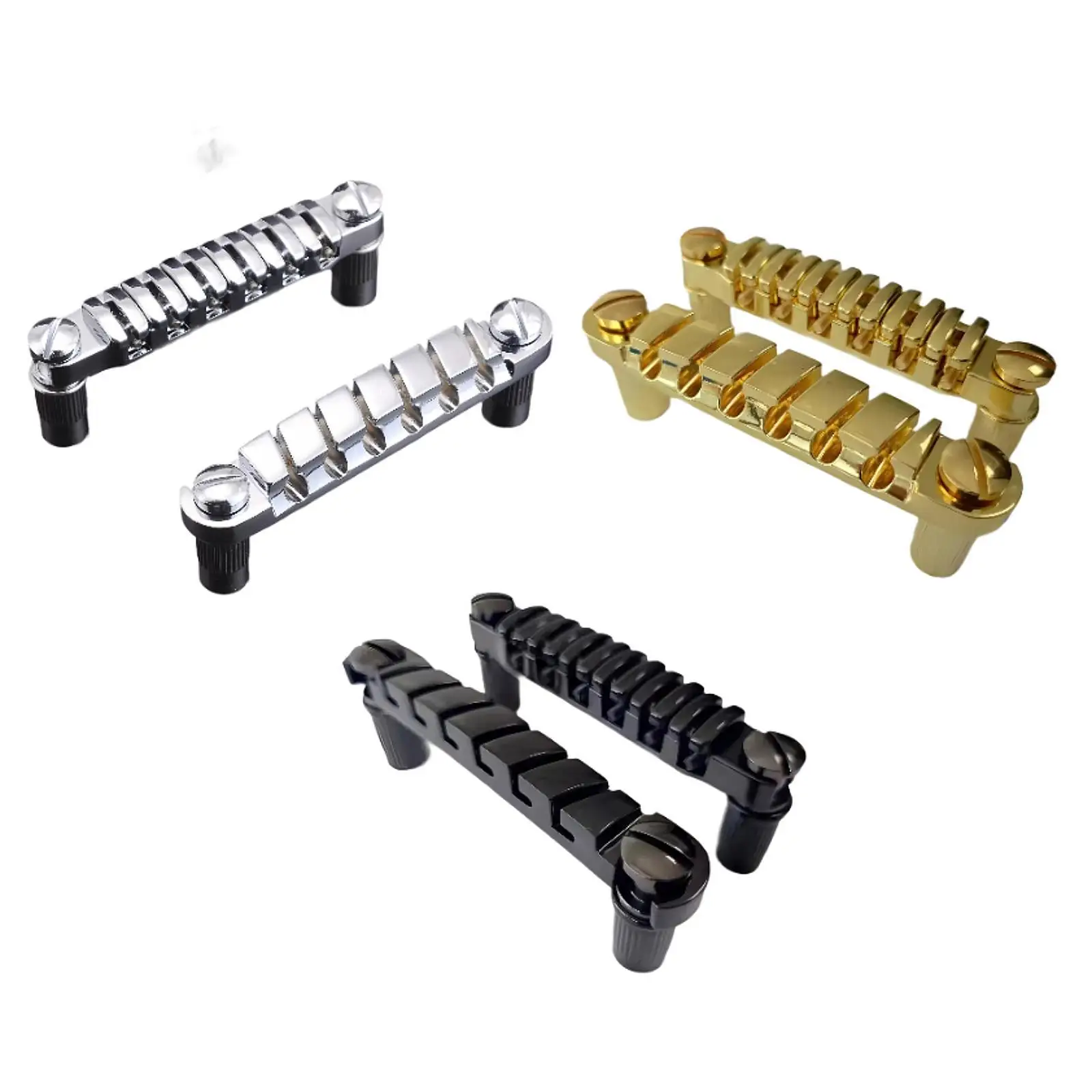

Electric Guitar Bridge Tailpiece Easy to Install Zinc Alloy for 6 Strings Electric Guitar Sturdy Accessory Upgrade with 4 Stubs