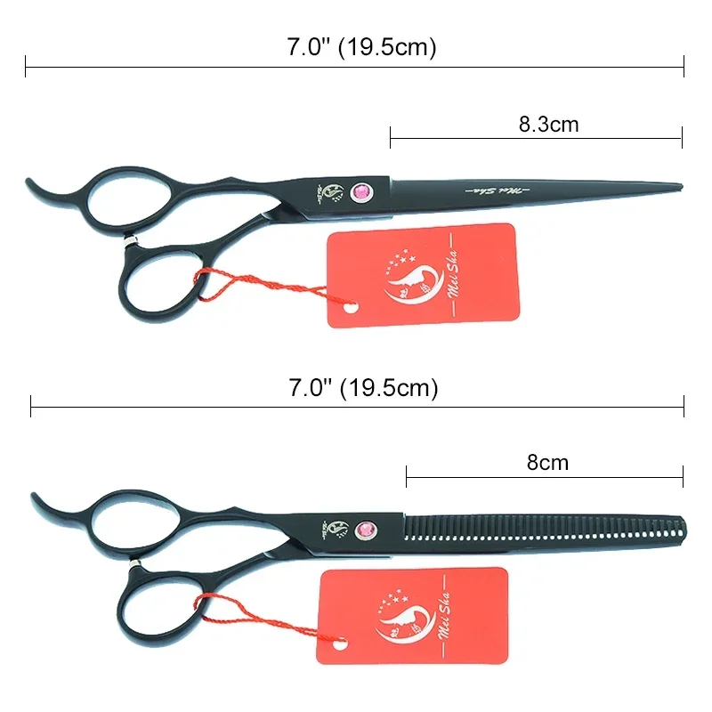7,0" Friseurschere für Linkshänder, professionelle Haarschneideschere, Haarschere zum Ausdünnen und Stylen, A0184A – Detail 14