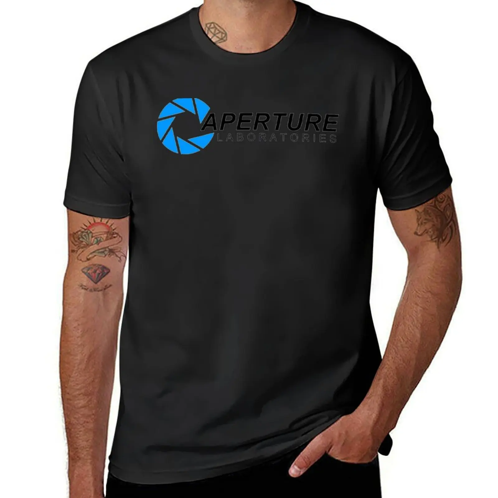 Aperture Laboratories Colored Logo T-Shirt hippie clothes for a boy sweat Men's cotton t-shirt