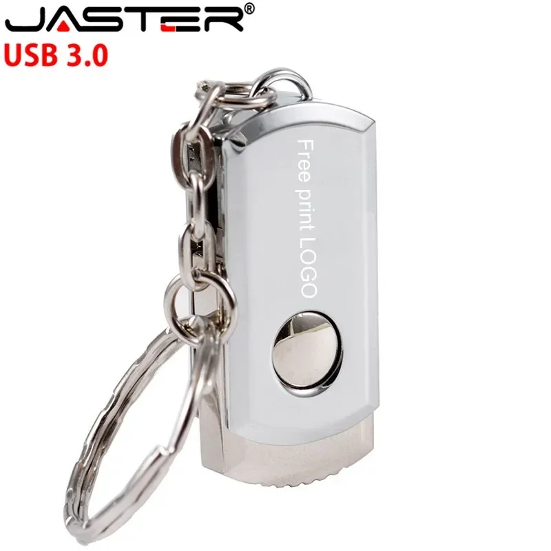 JASTER USB 3.0 Logam Gantungan Kunci Flash Drive Флешка 3.0 64GB 32GB 16GB Pendrives Real Kapasitas Pen drive Usb Stick