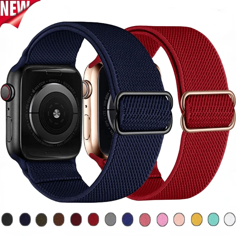 

Nylon Strap For Apple watch Ultra 49mm 8 7 45mm 41mm Sports elastic knitted bracelet band For iwatch 6 5 4 3 SE 44mm 42mm 40mm